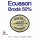 Ecusson ovale brodé à 50%