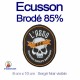 Ecusson ovale brodé à 85%