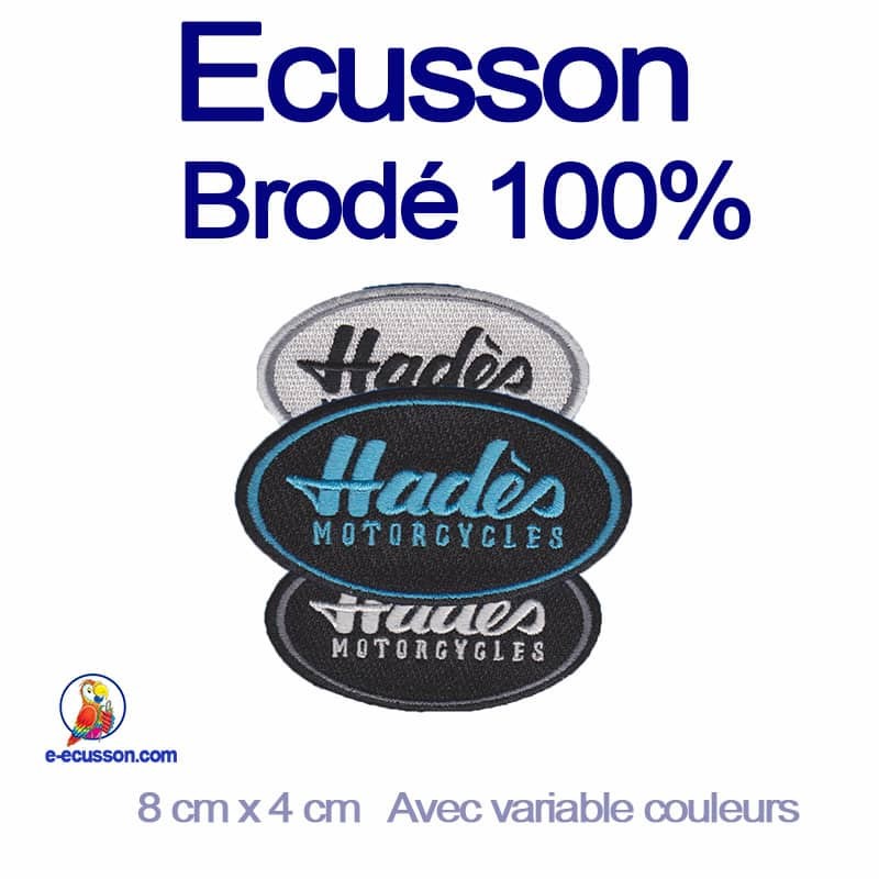 Ecusson ovale Dunkerque (Blanc) – Ch'ti Brodeur & CO