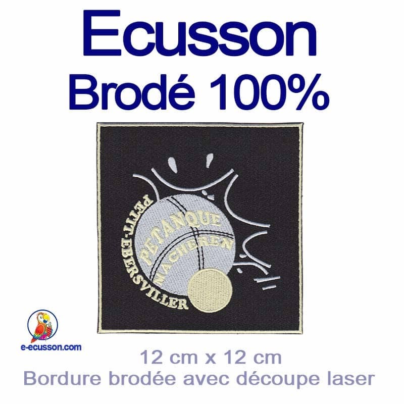 Ecussons brodés : forme carrée, écusson de prestige