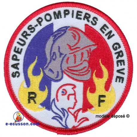 Ecusson brodé Sapeurs-Pompiers en grève