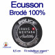 Ecusson brodé rond