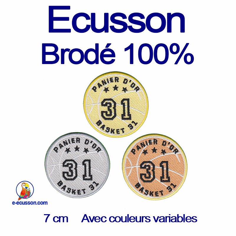 Ecusson brodé original, patch thermocollant 8,5 cm - Motif thermocollant -  Creavea