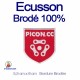 Ecusson brodé blason brodé à 100%