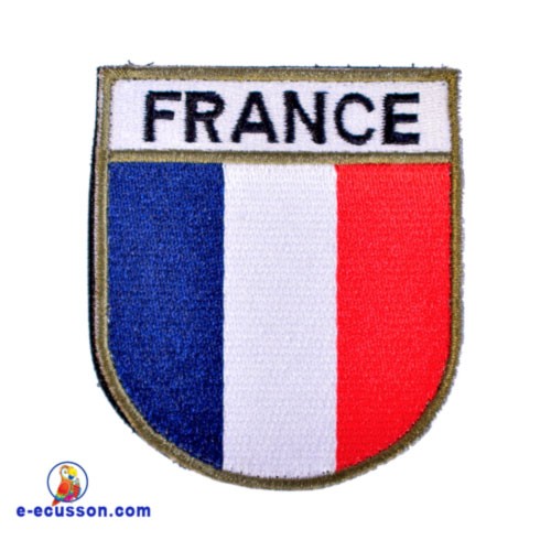 Ecusson TRICOLORE FRANCE MILITAIRE brodé 